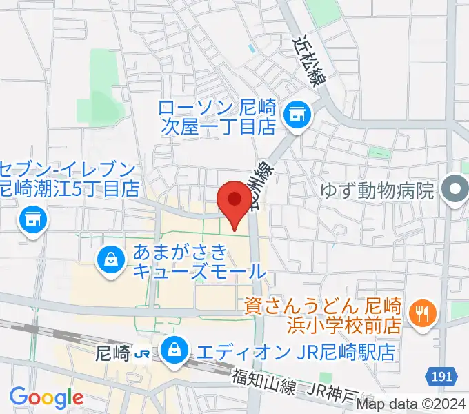 アール・エイチ・ワイ尼崎スタジオの地図