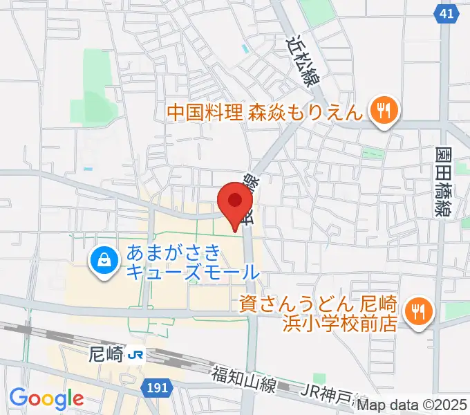 アール・エイチ・ワイ尼崎スタジオの地図