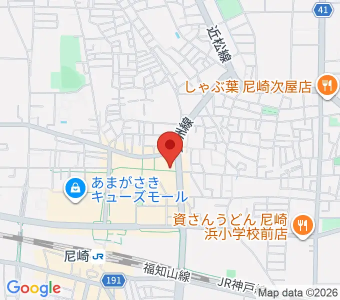 アール・エイチ・ワイ尼崎スタジオの地図