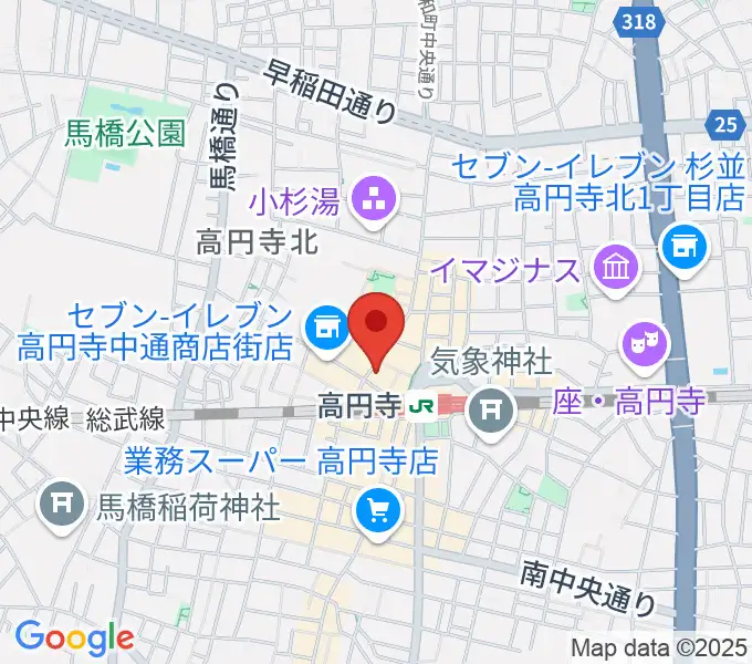 高円寺トラゲットの地図