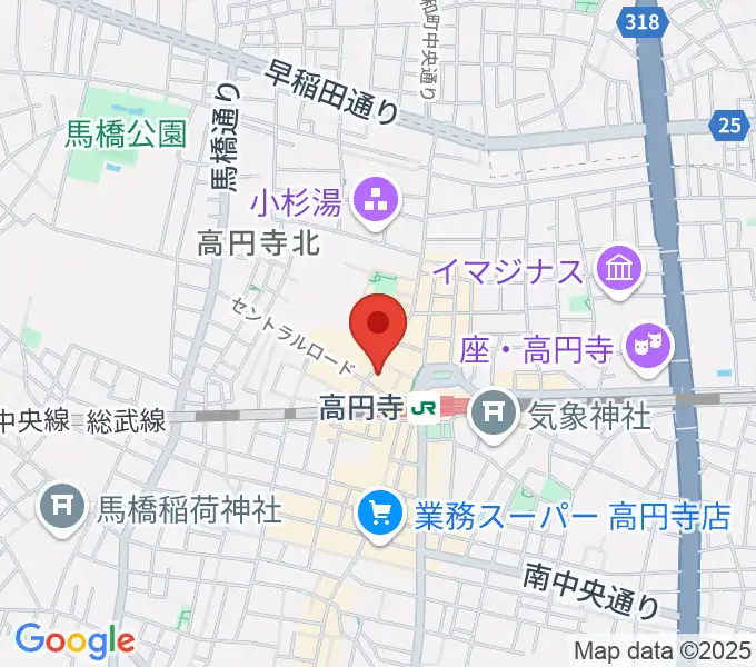 高円寺トラゲットの地図