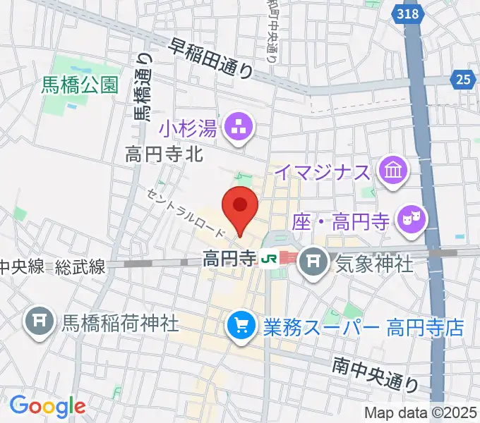 高円寺トラゲットの地図