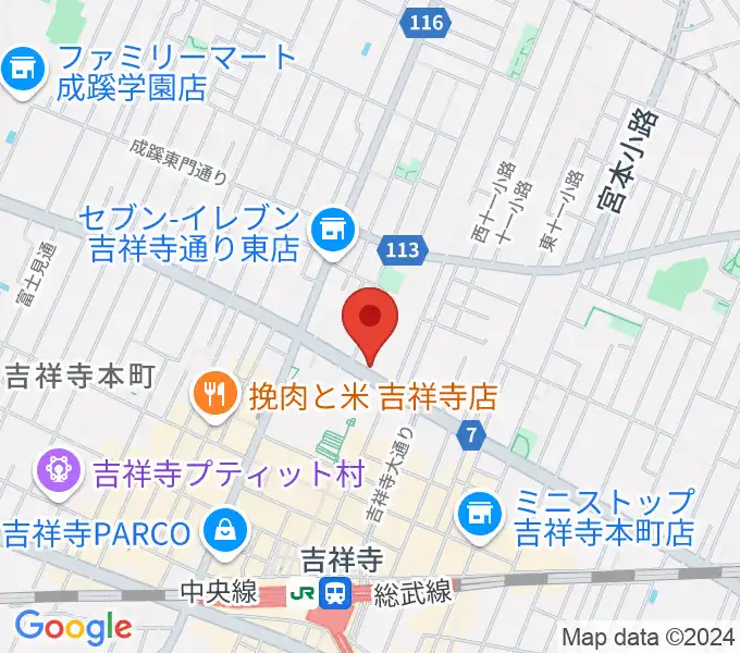 ハードオフ 楽器スタジオ吉祥寺店の地図