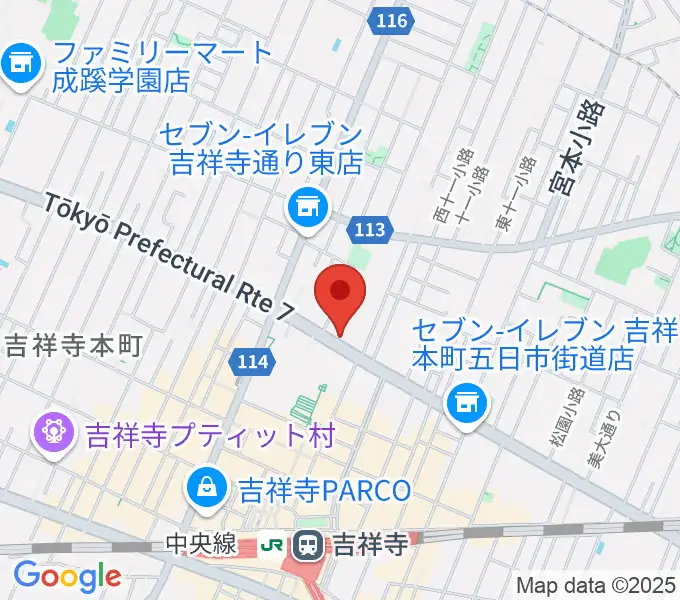 ハードオフ 楽器スタジオ吉祥寺店の地図