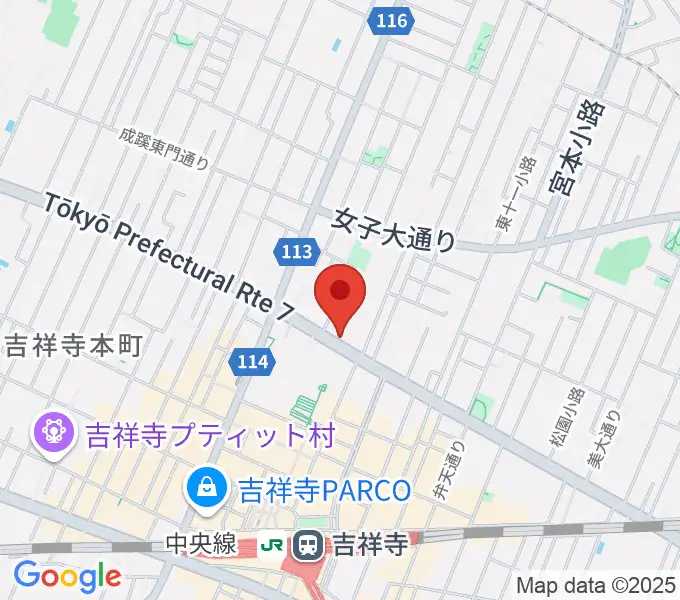 ハードオフ 楽器スタジオ吉祥寺店の地図