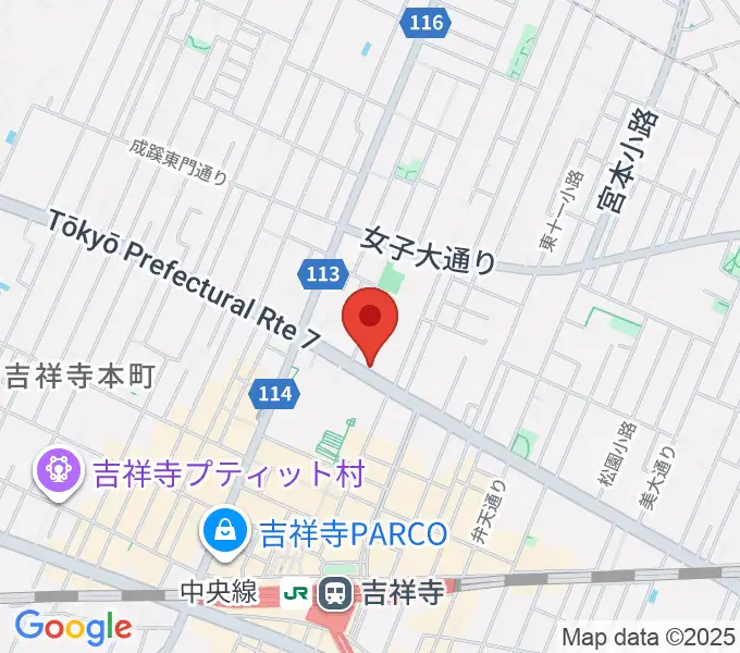ハードオフ 楽器スタジオ吉祥寺店の地図
