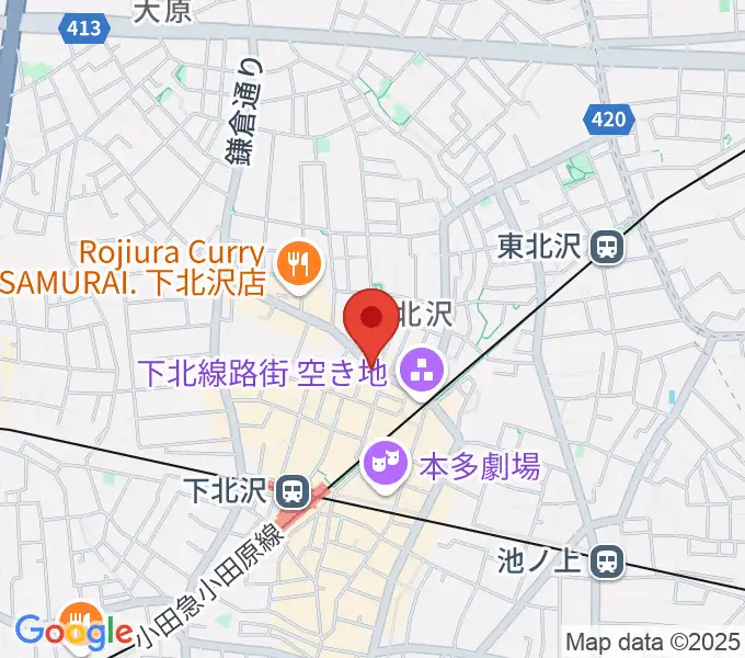 ピアノスタジオノア 下北沢店の地図