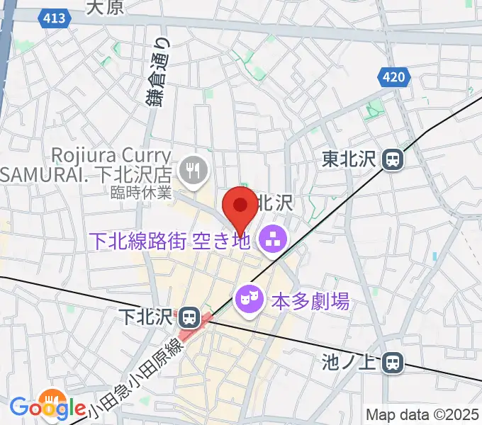 ピアノスタジオノア 下北沢店の地図