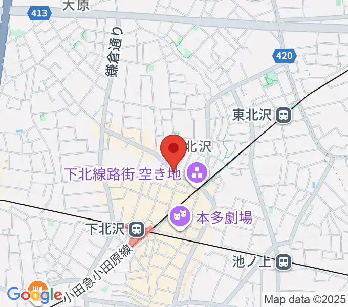 ピアノスタジオノア 下北沢店の地図