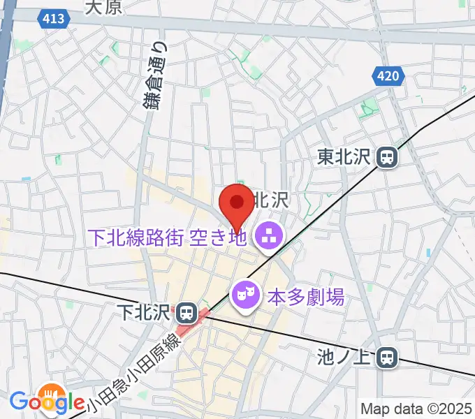 ピアノスタジオノア 下北沢店の地図