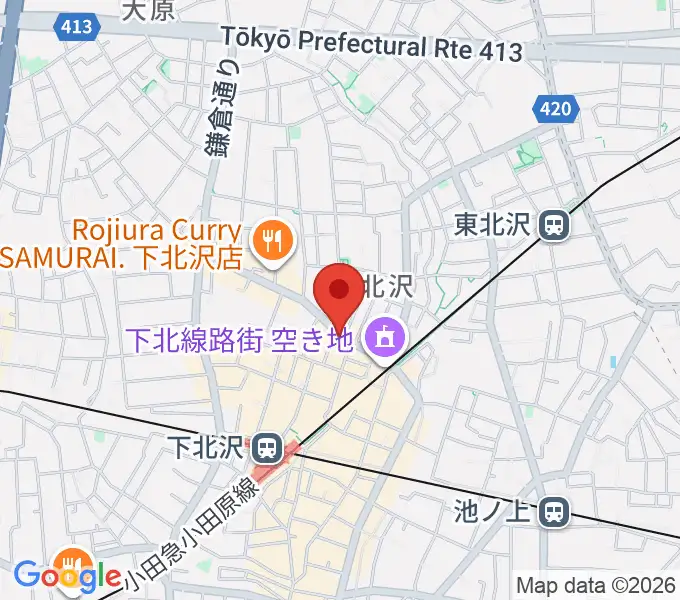ピアノスタジオノア 下北沢店の地図