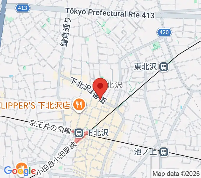 ピアノスタジオノア 下北沢店の地図
