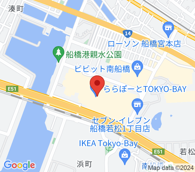 伊藤楽器 ららぽーとTOKYO-BAY店の場所