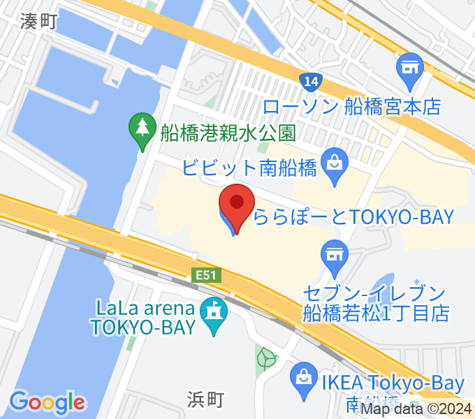伊藤楽器 ららぽーとTOKYO-BAY店の場所