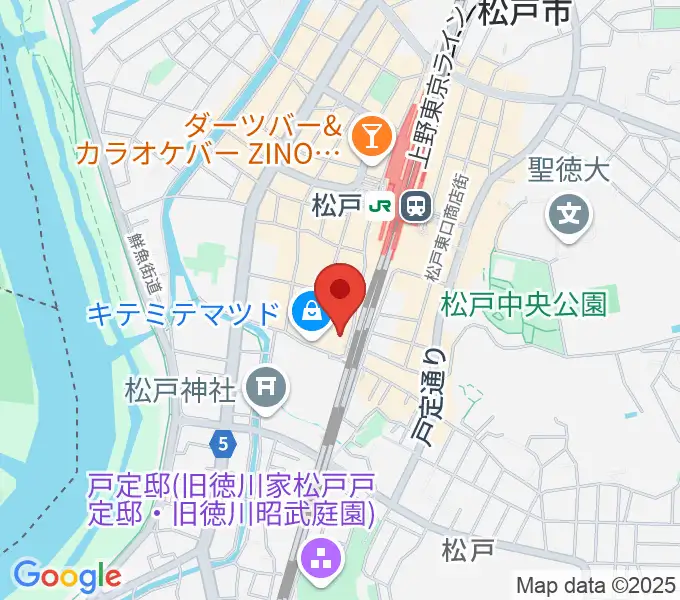 伊藤楽器ピアノシティ松戸の地図