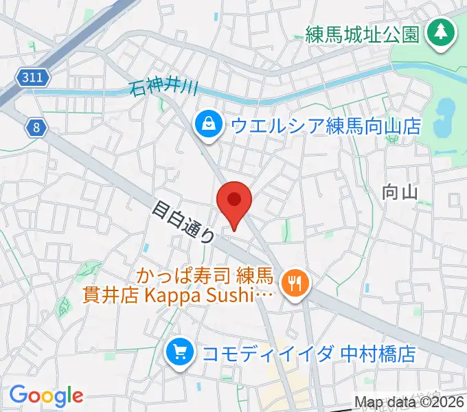 いしはら音楽教室の地図