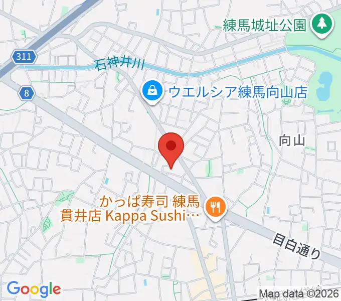 いしはら音楽教室の地図