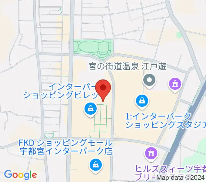 島村楽器 宇都宮インターパークビレッジ店の地図