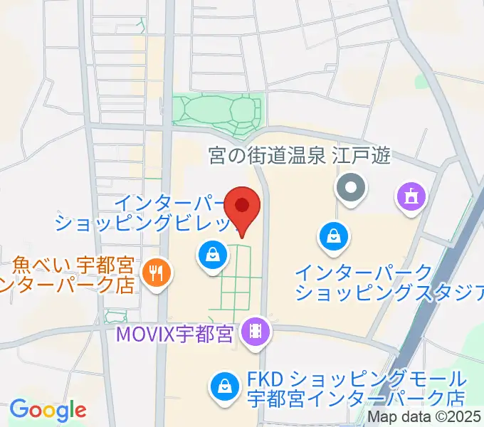 島村楽器 宇都宮インターパークビレッジ店の地図