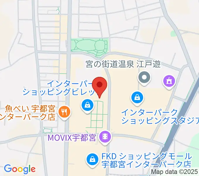 島村楽器 宇都宮インターパークビレッジ店の地図