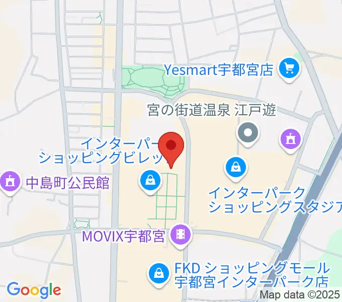 島村楽器 宇都宮インターパークビレッジ店の地図