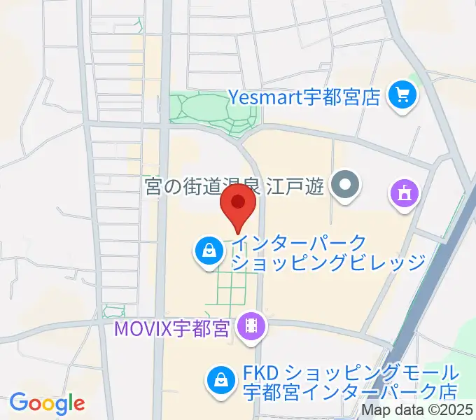 島村楽器 宇都宮インターパークビレッジ店の地図
