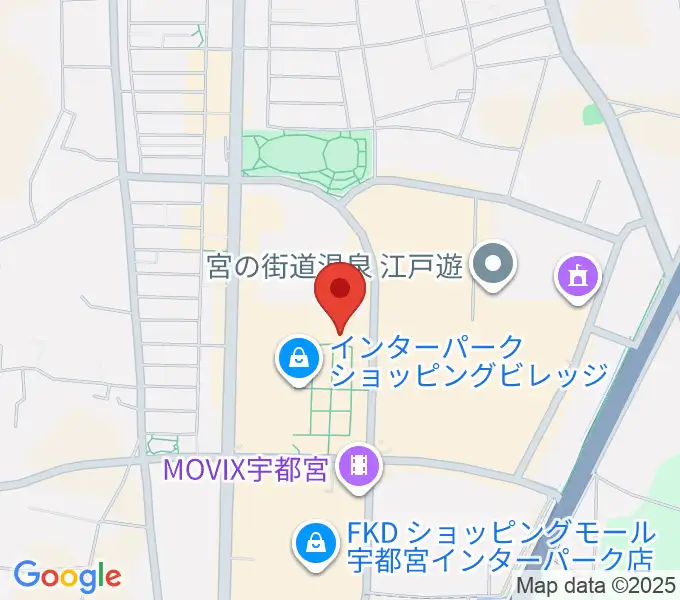 島村楽器 宇都宮インターパークビレッジ店の地図