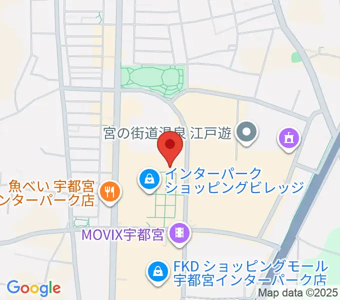 島村楽器 宇都宮インターパークビレッジ店の地図