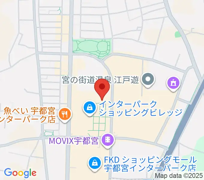 島村楽器 宇都宮インターパークビレッジ店の地図