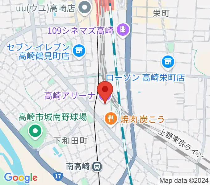 高崎アリーナの地図