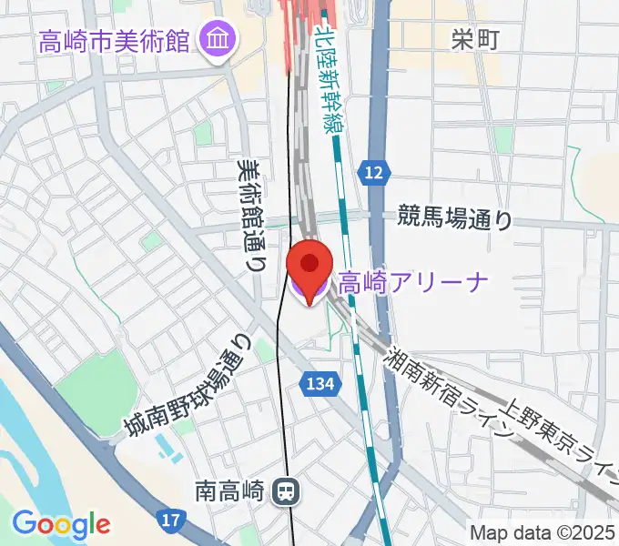 高崎アリーナの地図