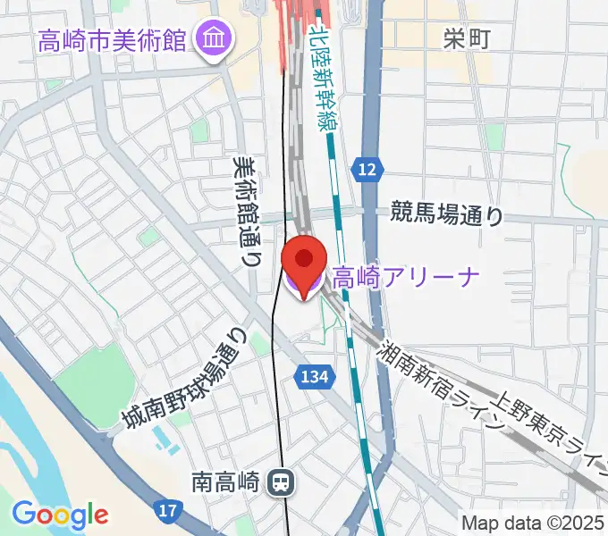 高崎アリーナの地図
