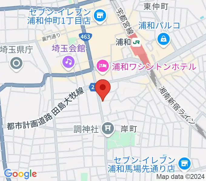 浦和Cafe Toneの地図