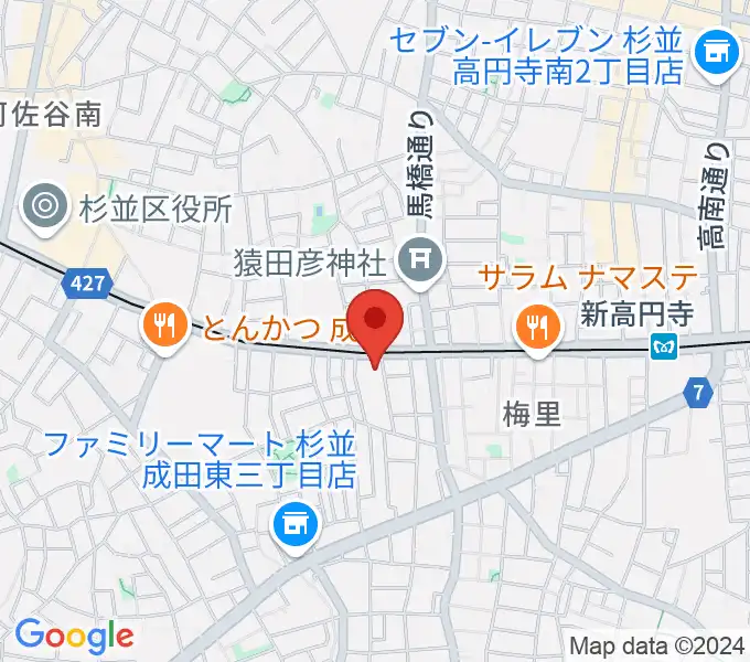 レコーディング.comの地図