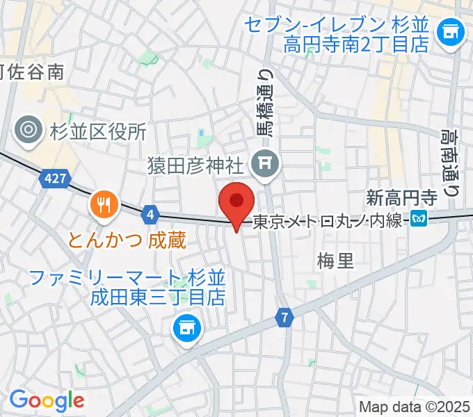 レコーディング.comの地図