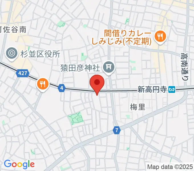 レコーディング.comの地図