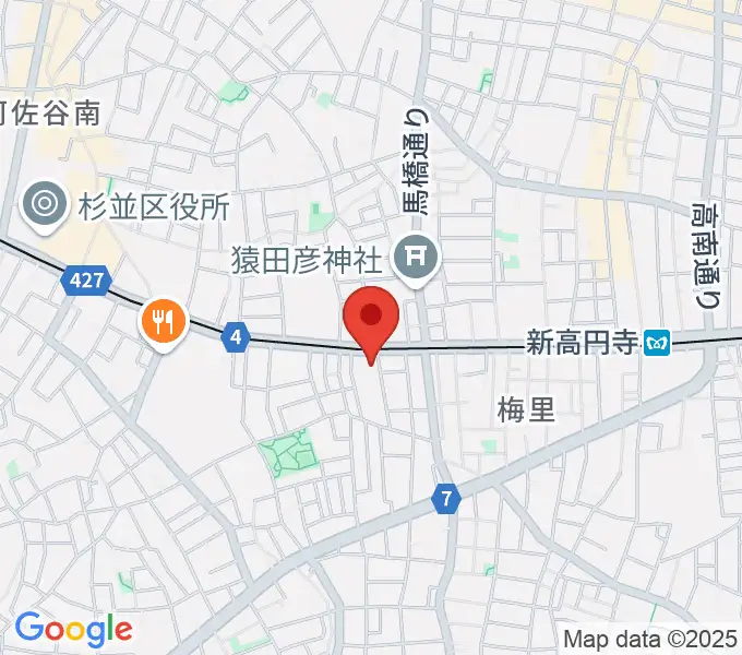 レコーディング.comの地図