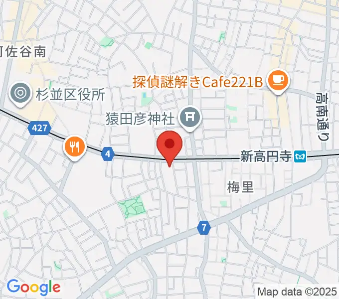 レコーディング.comの地図