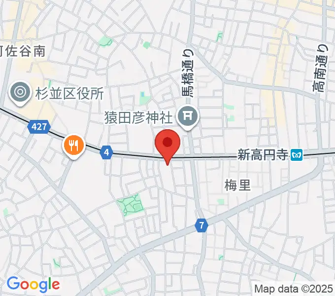 レコーディング.comの地図