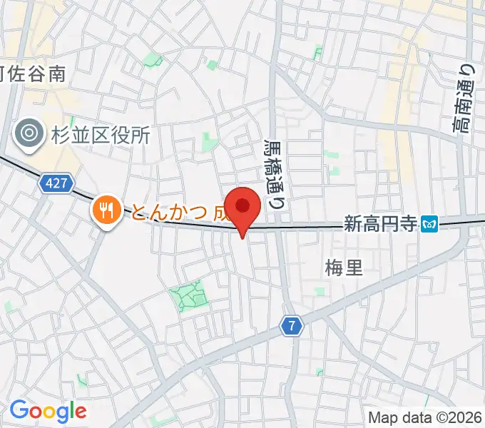 レコーディング.comの地図