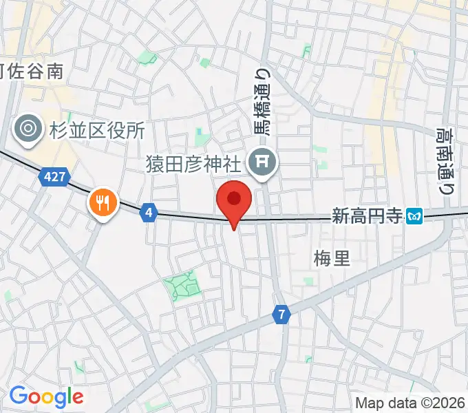 レコーディング.comの地図