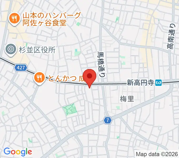 レコーディング.comの地図