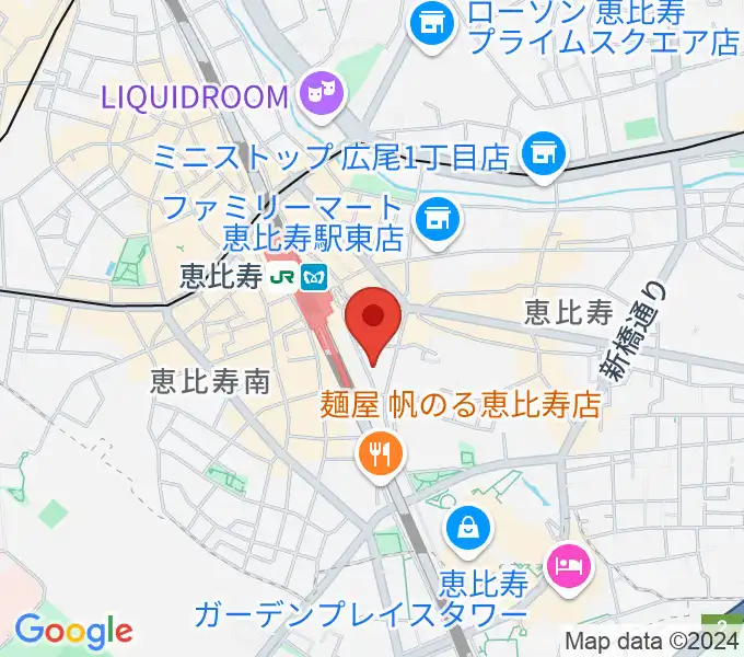 サウンドスタジオノア恵比寿の地図