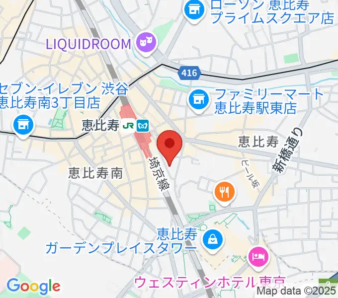 サウンドスタジオノア恵比寿の地図