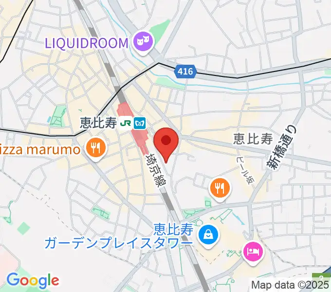 サウンドスタジオノア恵比寿の地図