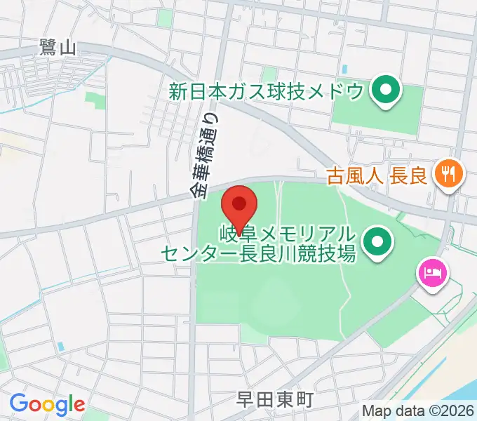 岐阜メモリアルセンターで愛ドームの地図