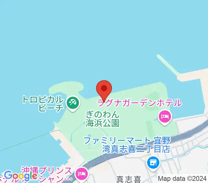 ぎのわん海浜公園屋外劇場の地図