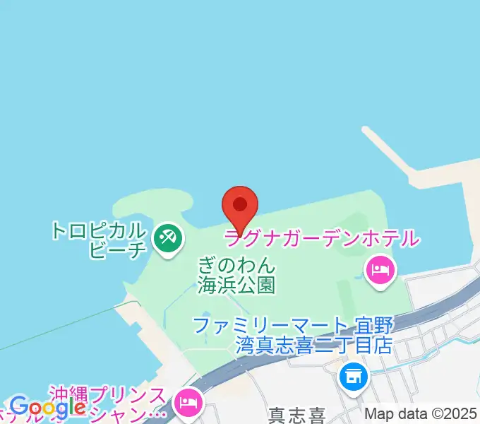 ぎのわん海浜公園屋外劇場の地図