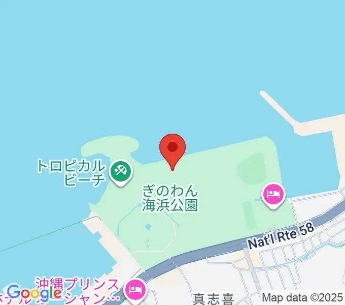ぎのわん海浜公園屋外劇場の地図