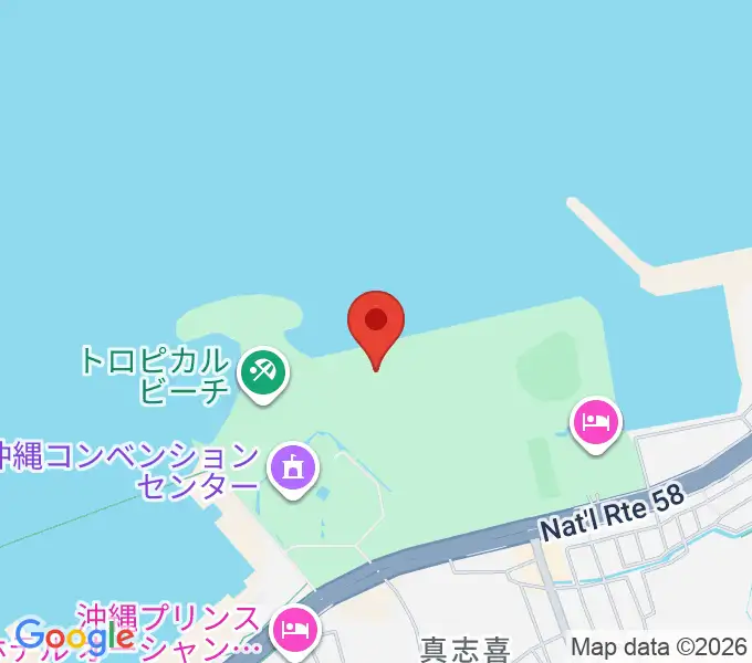 ぎのわん海浜公園屋外劇場の地図